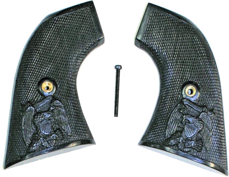 Emf Sa Great Western Ii Revolver Grips Checkered With Eagle