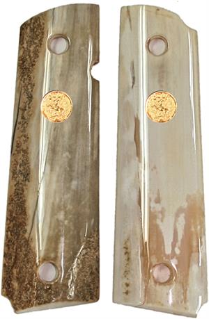 Colt 1911 Real Fossilized Walrus Ivory Grips FWI10-21