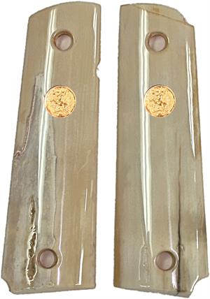 Colt 1911 Real Fossilized Walrus Ivory Grips FWI10-22