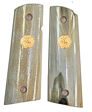 Colt 1911 Fossilized Alaskan Walrus Ivory Grips FWI10-7