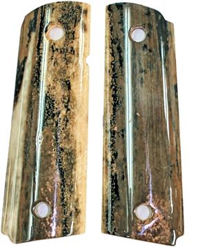 Colt 1911 Real Fossilized Walrus Ivory Grips FWI10-9