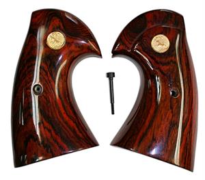 Colt Python I Frame Rosewood Grips, Smooth With Medallions RCG18KCS