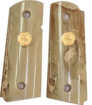 Colt 1911 Officers Model Siberian Mammoth Ivory Grips MI9-7